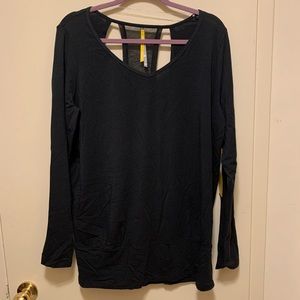 Lole XL Black “Suddhi” open back design top